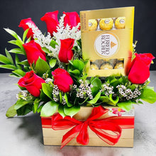 Load image into Gallery viewer, Sweet Romance Rose & Chocolate Gift Box