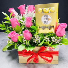 Load image into Gallery viewer, Sweet Romance Rose &amp; Chocolate Gift Box
